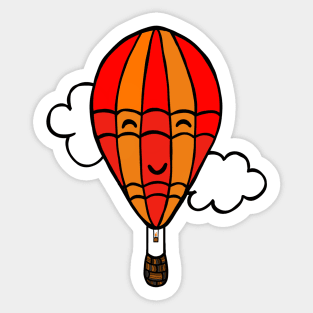 Happy Hot Air Balloon Sticker